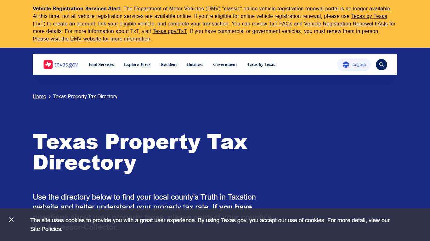 Page 7 for Texas Property Tax Directory Texas.gov