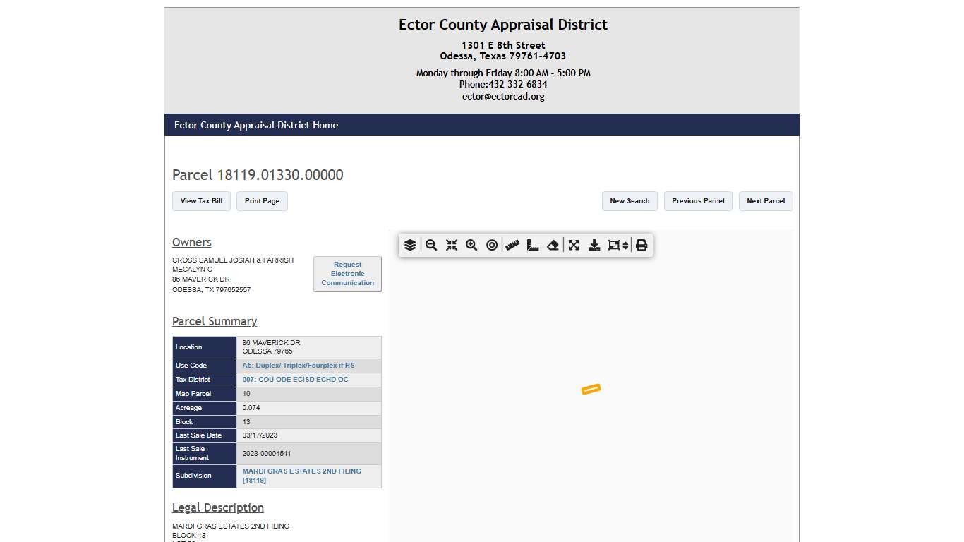 86 MAVERICK DR - 18119.01330.00000 - Ector County Appraisal District