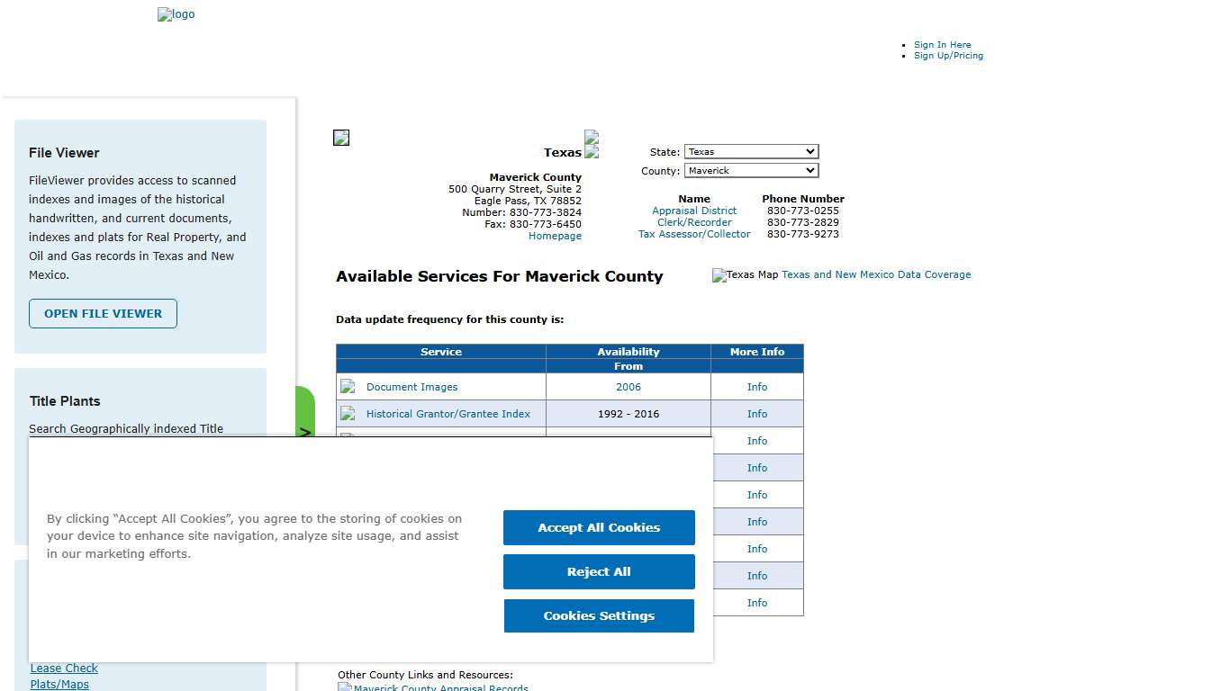 Search Maverick County Public Property Records Online CourthouseDirect.com
